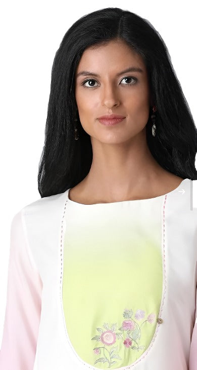 Bubblegum Pink Asymetric kurta in Paris