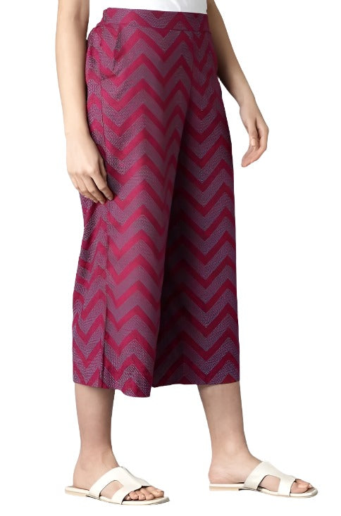 Pink Geometric Printed Culottes in Germany