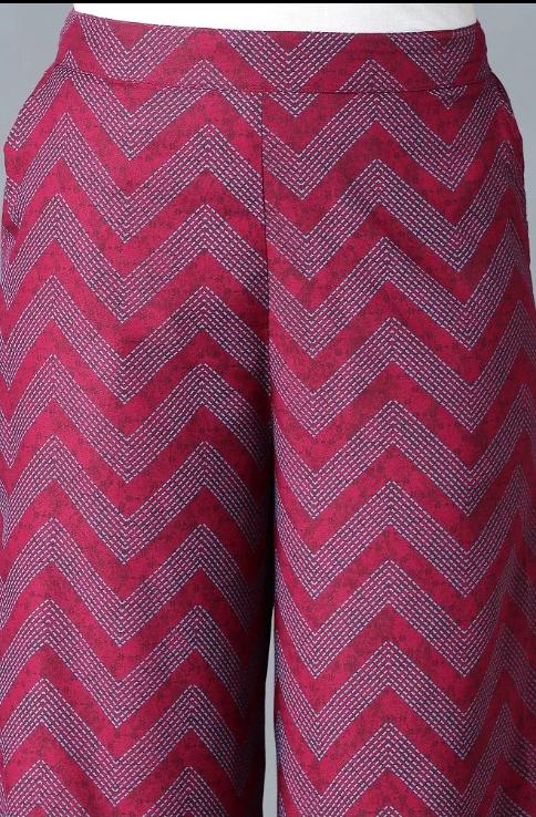 Pink Geometric Printed Culottes in Germany