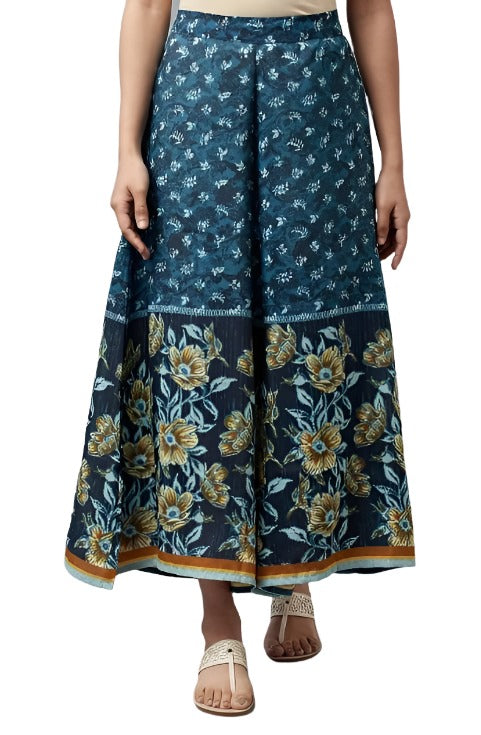 Blue Printed Culottes in Germany