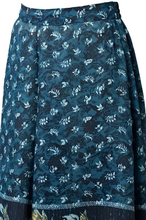 Blue Printed Culottes in Germany