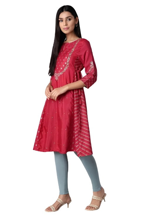 Persian Red Embroidered kurta in Paris