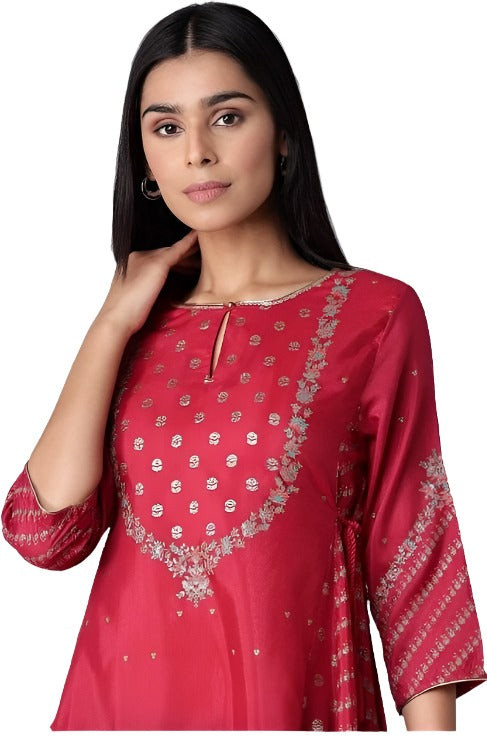 Persian Red Embroidered kurta in Paris