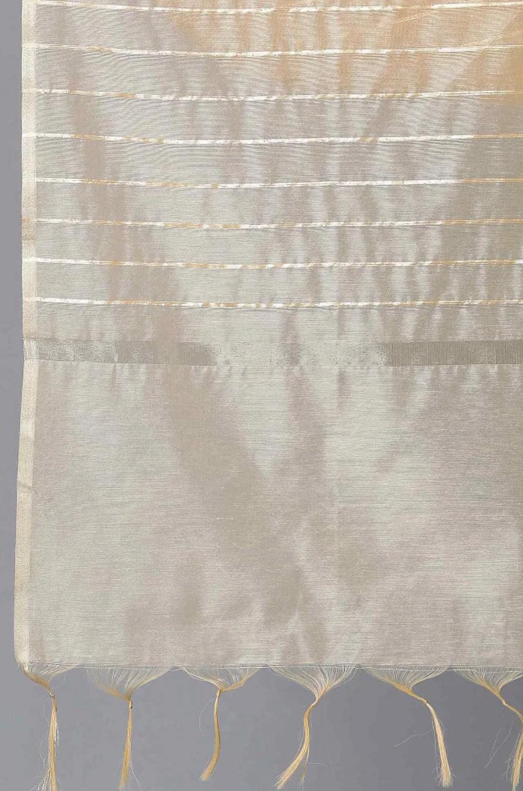 Off-White Yarn-Dyed Straight kurta-Trousers-Dupatta Set in Germany