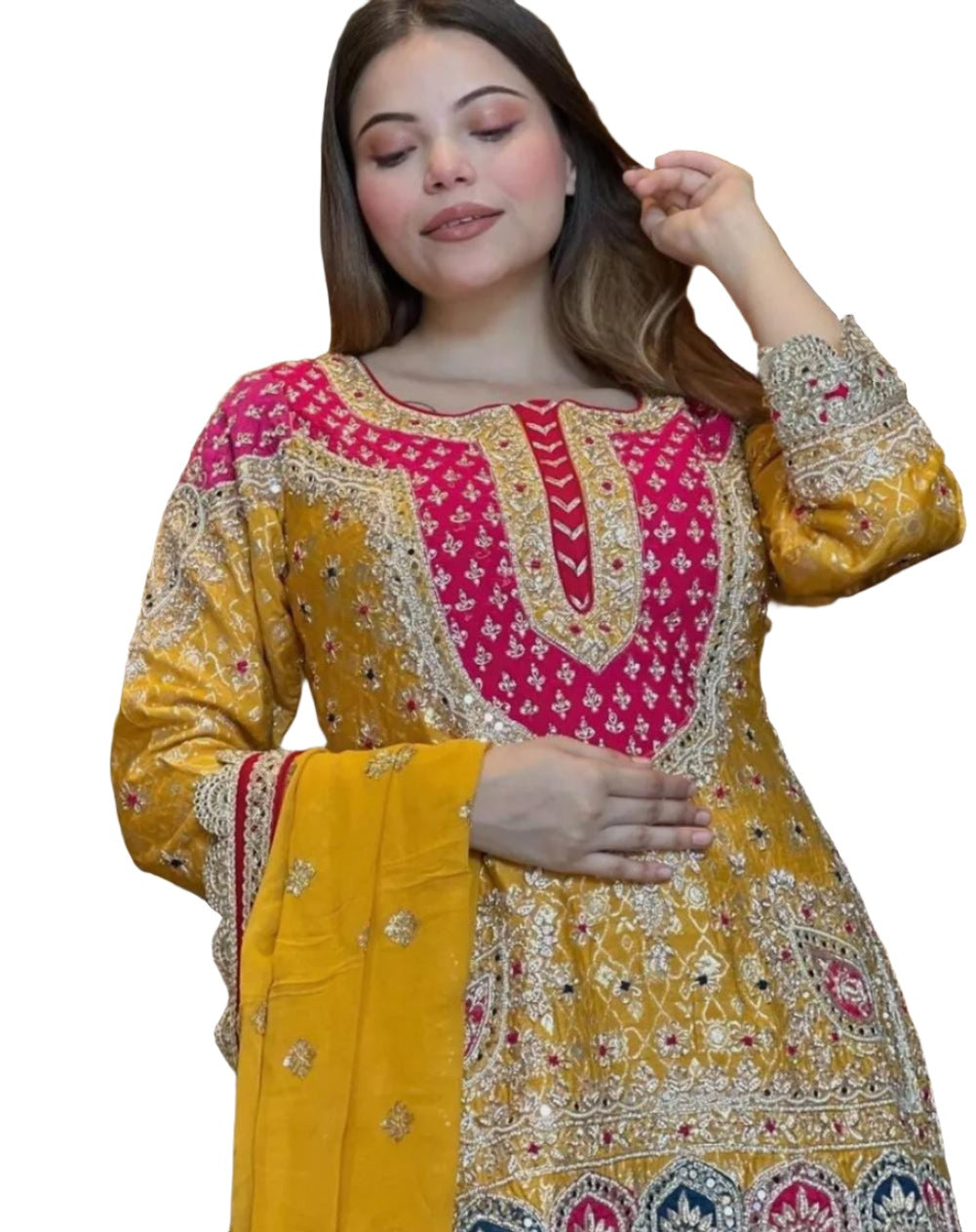 Indian Bollywood Wedding Suit Salwar Kameez Wear Party Designer Pakistani Dress in Belin
