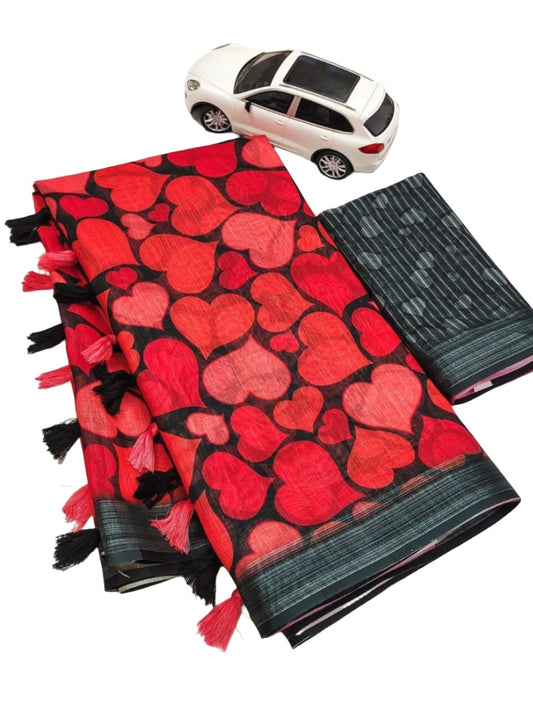 Digital Print Linen Sarees in Berlin