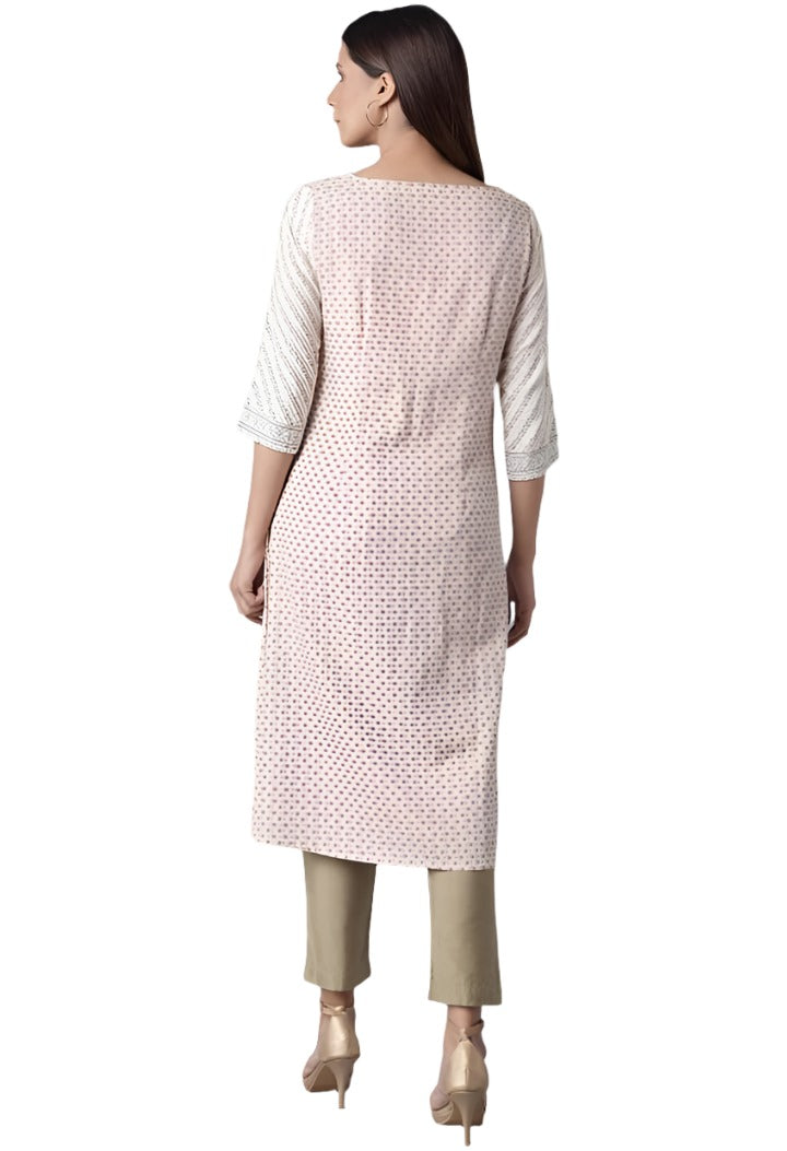 Women Floral Print Viscose Rayon A-line Kurta in Germany