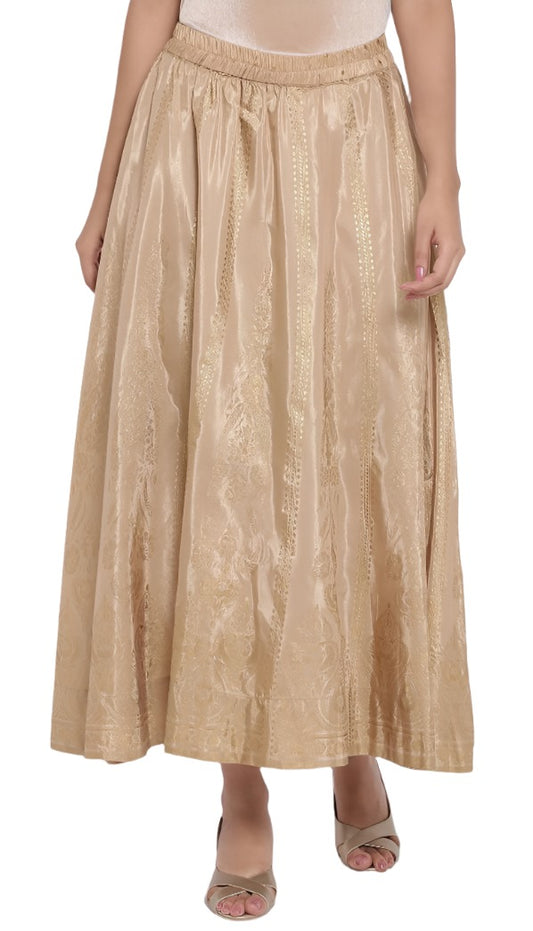 Gold Skirt With Foil Print in Berlin