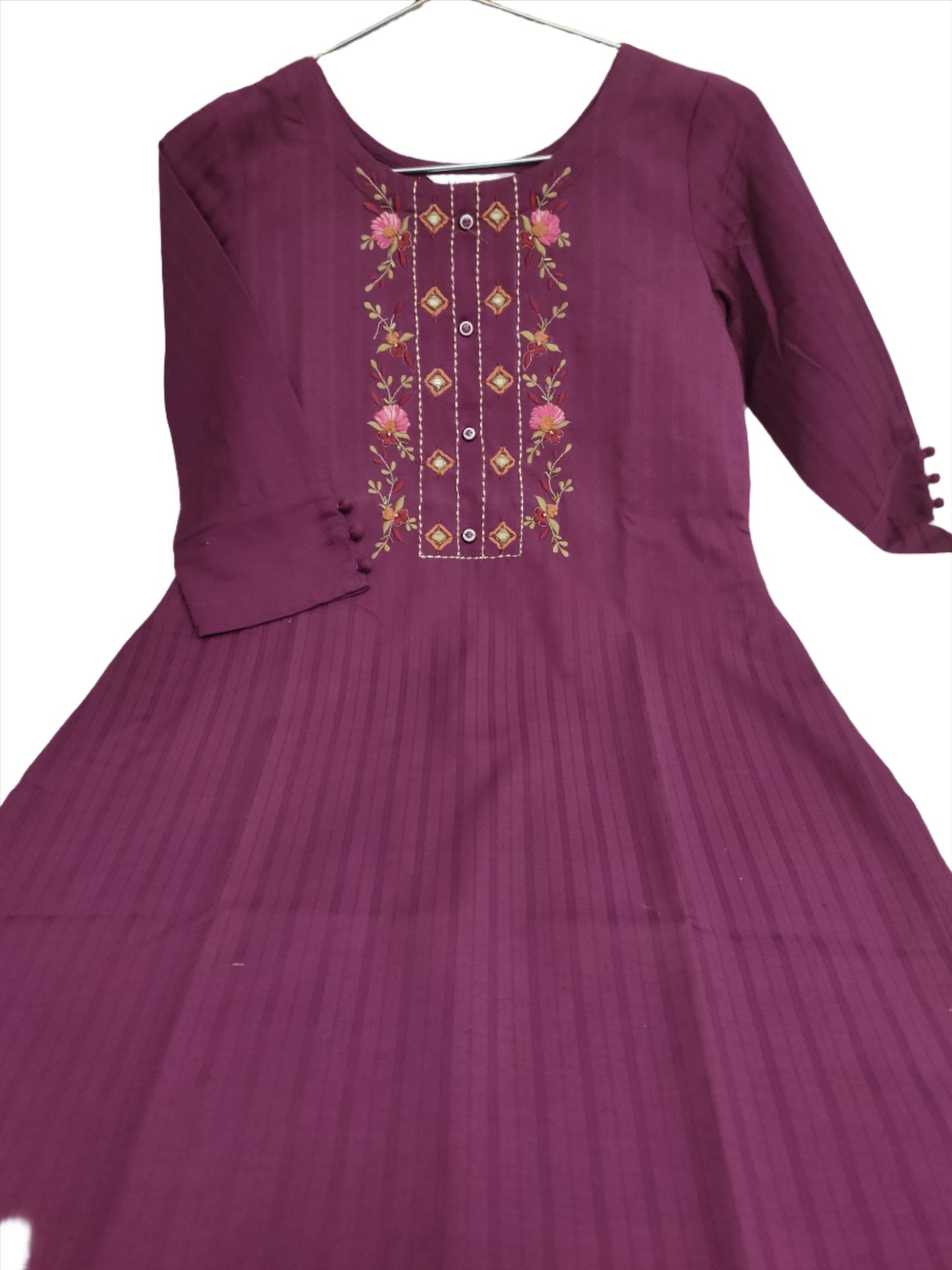 Pure cotton embroidery thread work kurta in Munich