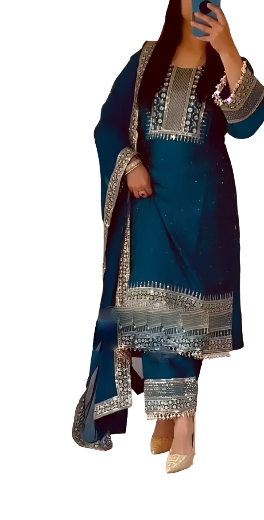 Chinnon Silk Embroidery Suit in Germany