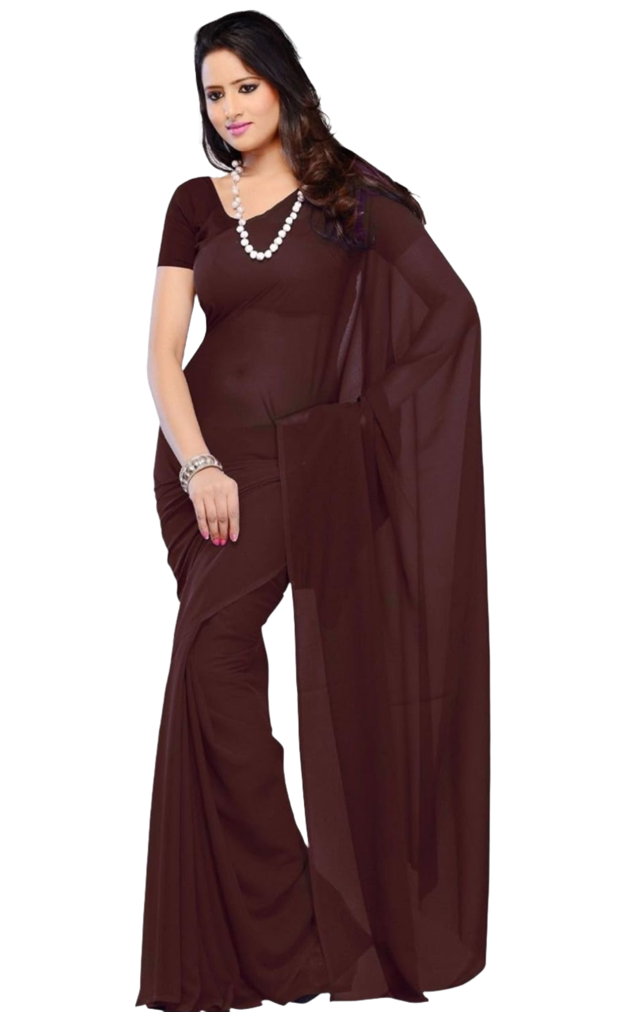 Bollywood Plain Georgette Saree in Berlin