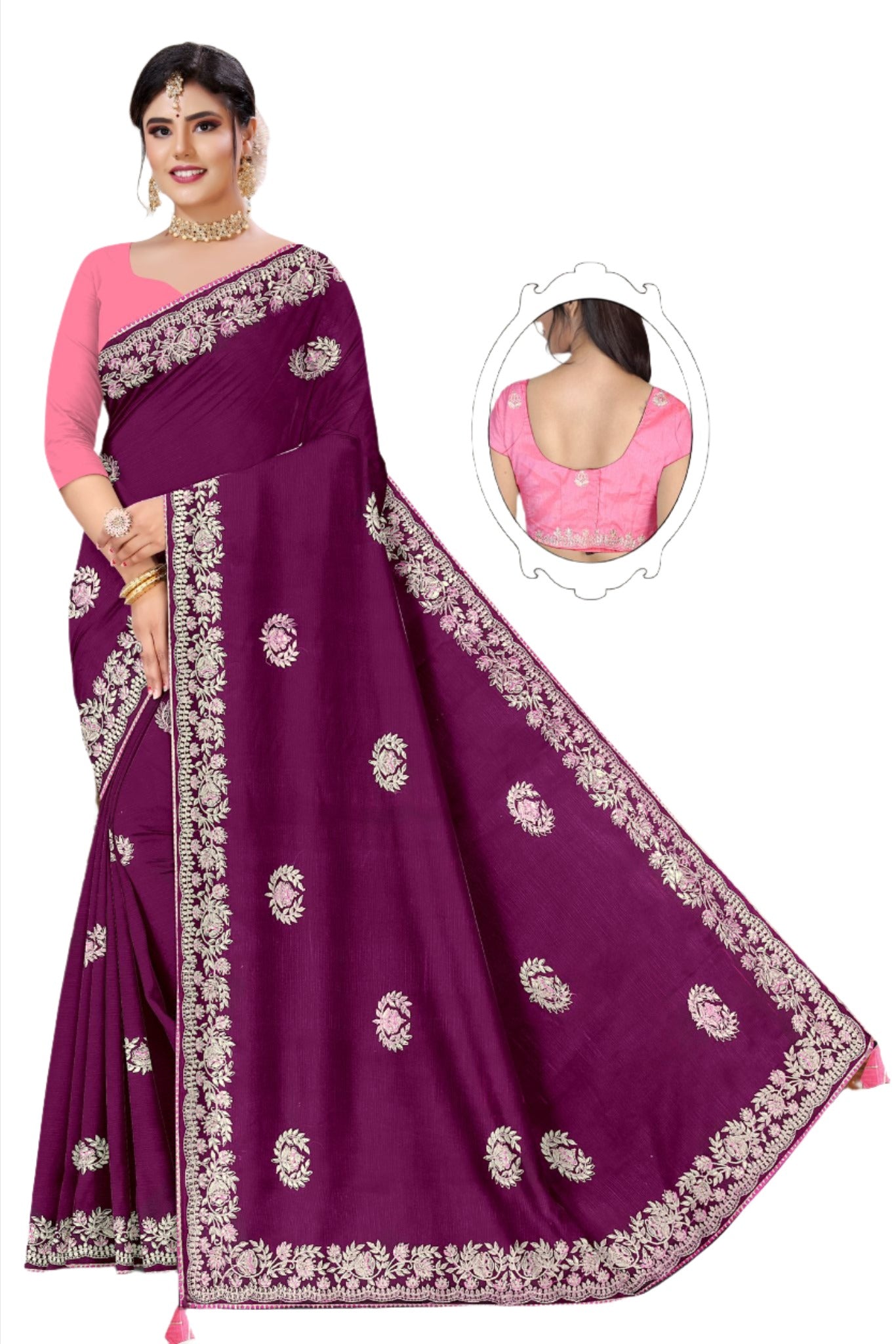 Gota Patti saree with stitched blouse in Berlin