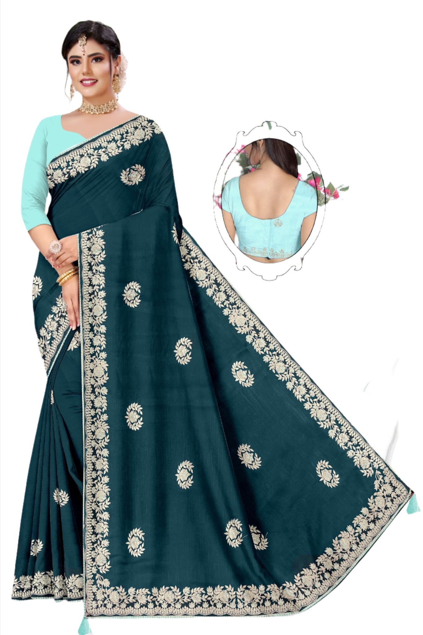 Gota Patti saree with stitched blouse in Berlin