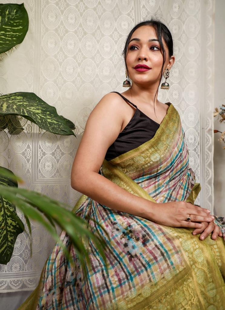 Multicolor Embroidered Silk Sarees in Munich