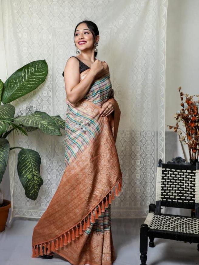 Multicolor Embroidered Silk Sarees in Munich