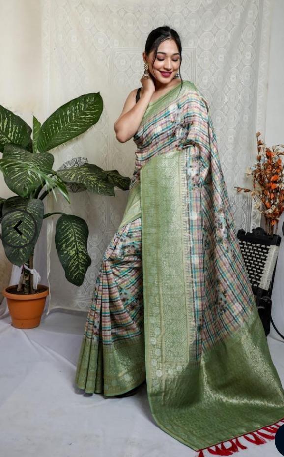 Multicolor Embroidered Silk Sarees in Munich
