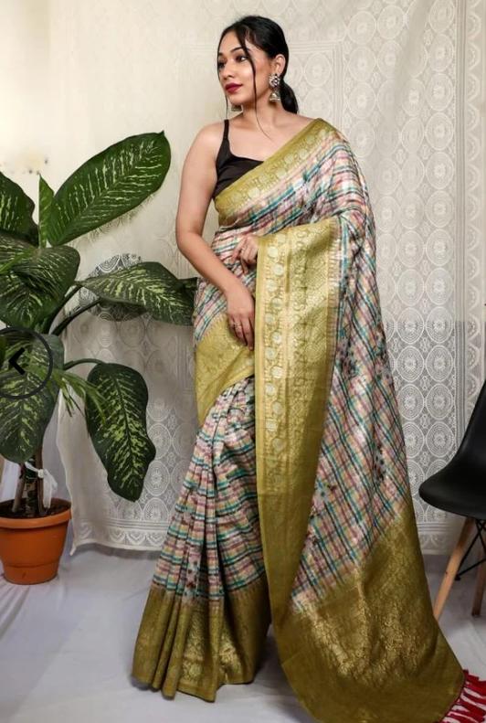 Multicolor Embroidered Silk Sarees in Munich