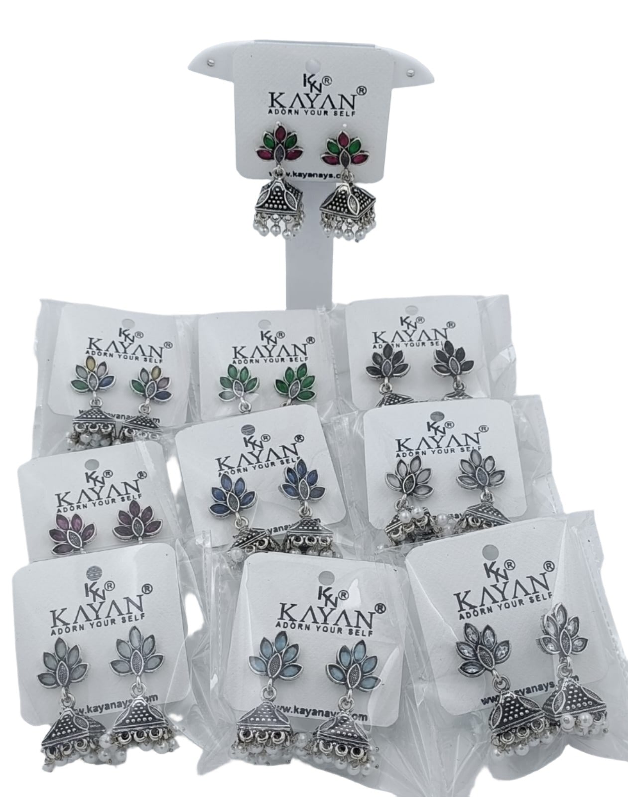Trendy Ethnic Silver Earrings in Essen
