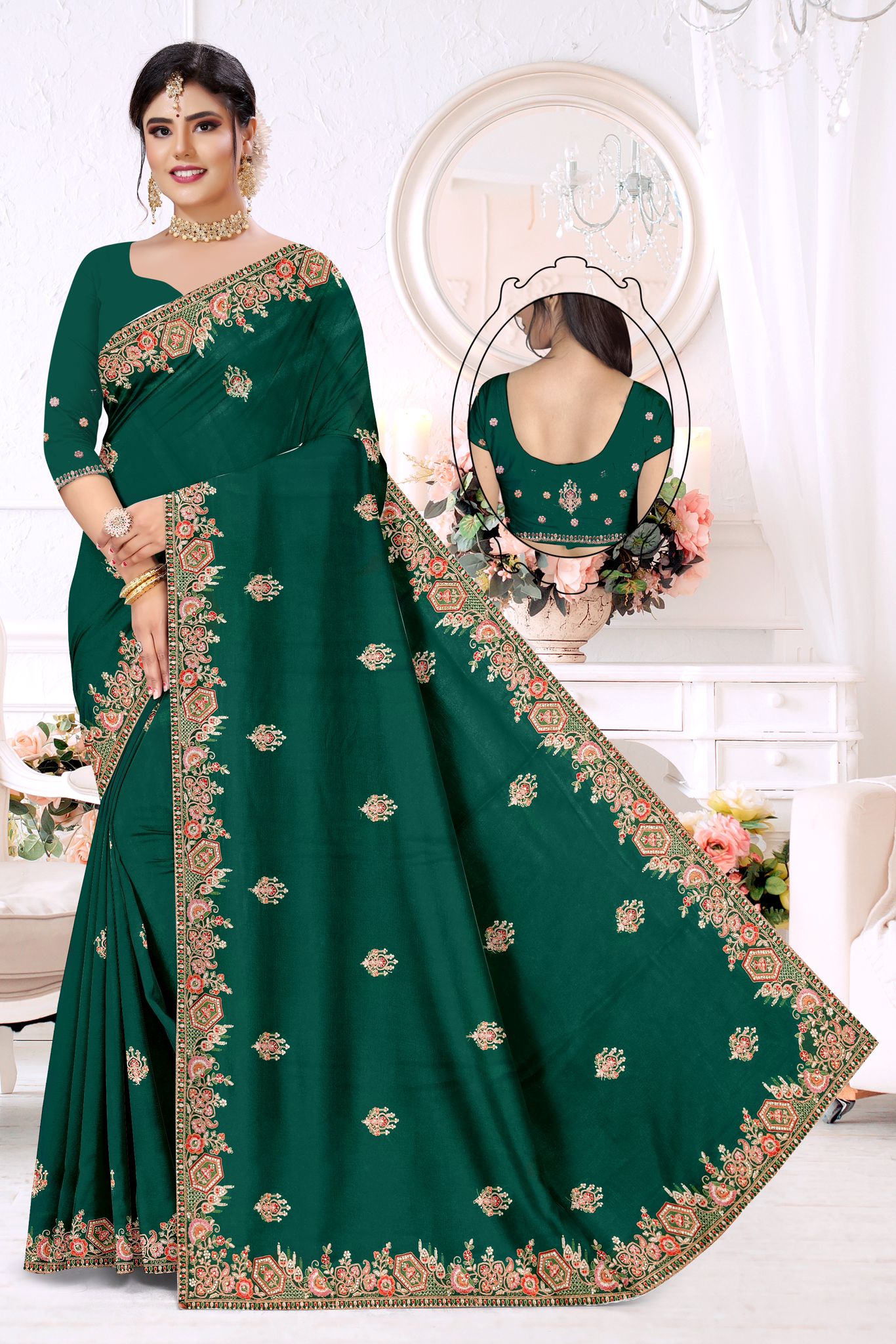 GHUNGHAT GEORGETTE DESIGN SAREE