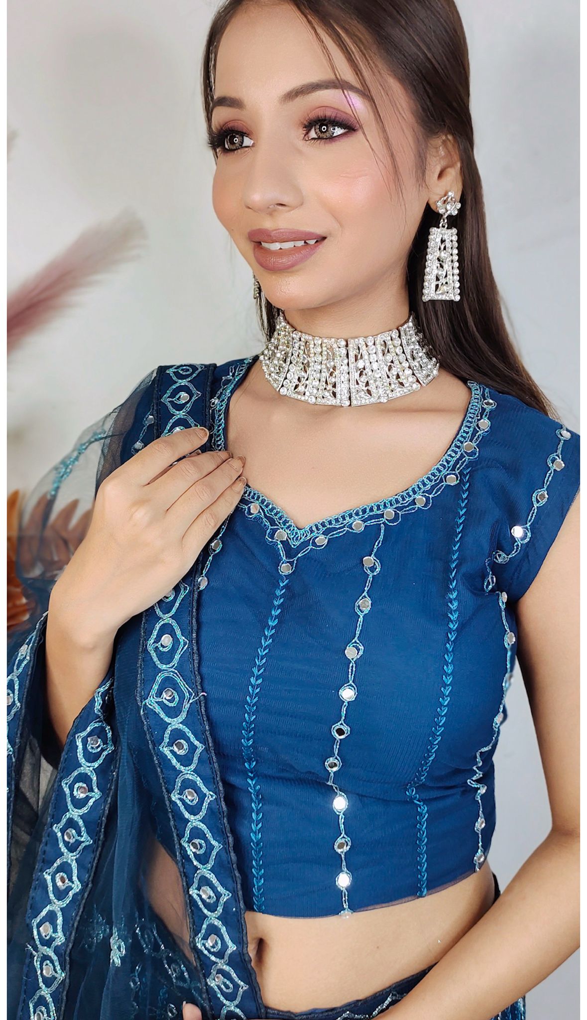 Partywear complete stitched Lehenga Choli set in Germany