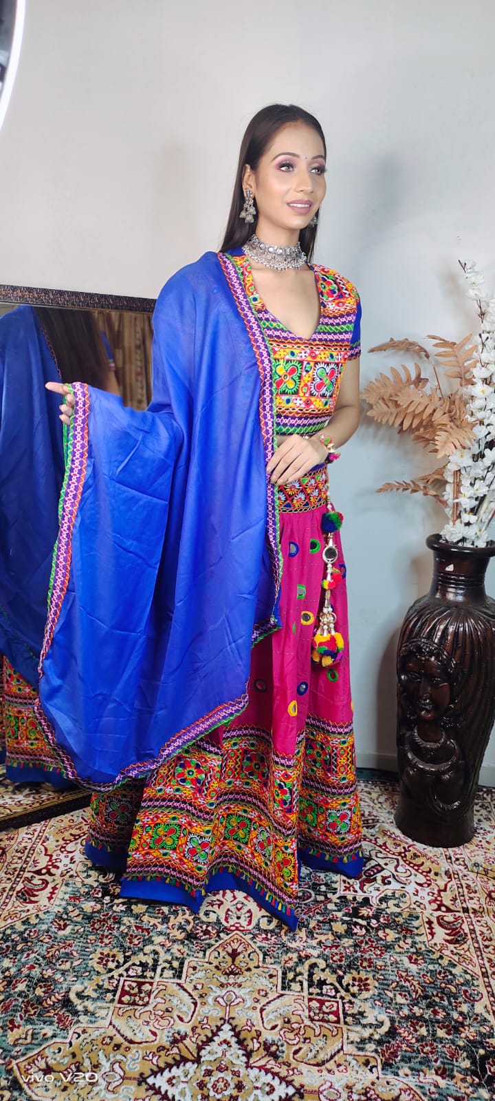 Cotton Embroidered Chaniya Choli in Berlin
