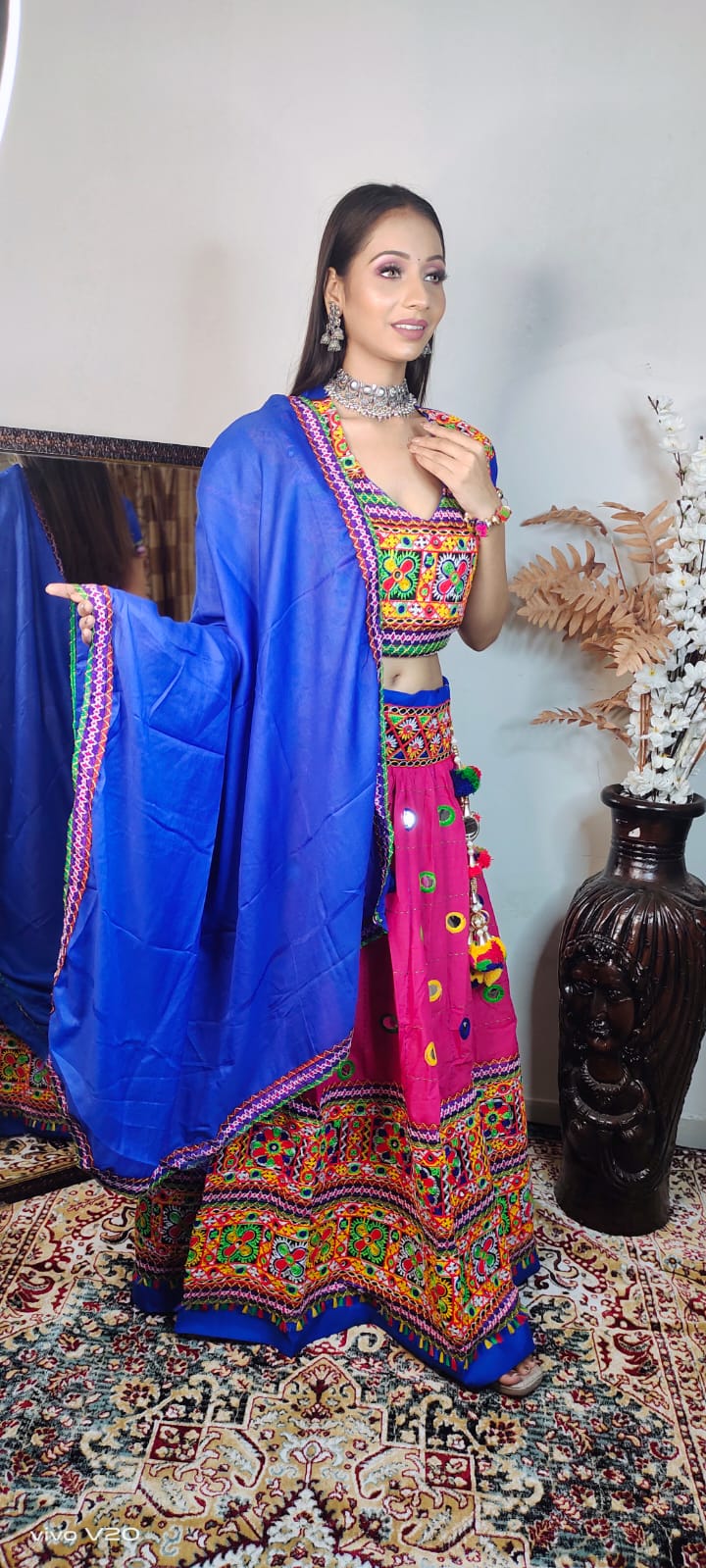 Cotton Embroidered Chaniya Choli in Berlin