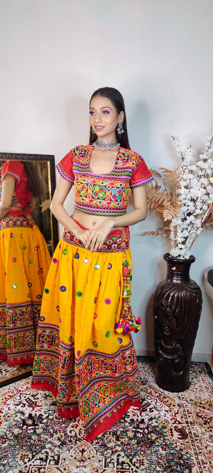 Cotton Embroidered Chaniya Choli in Berlin