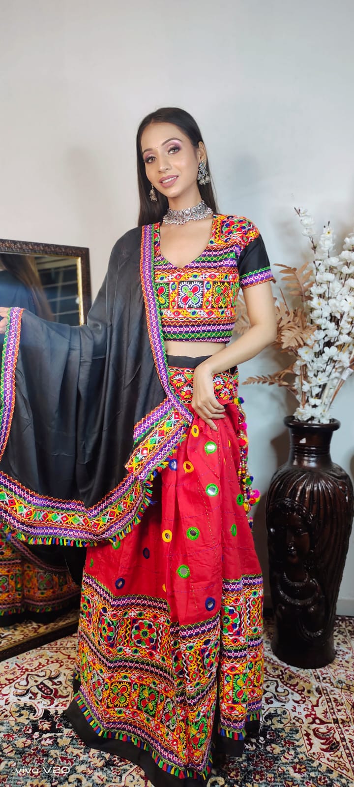 Cotton Embroidered Chaniya Choli in Berlin
