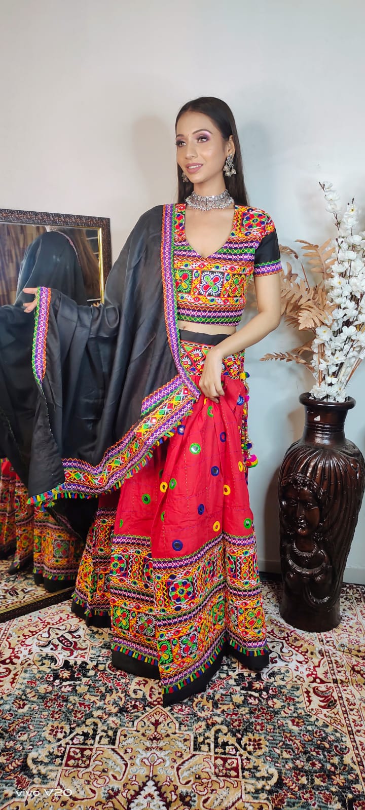 Cotton Embroidered Chaniya Choli in Berlin