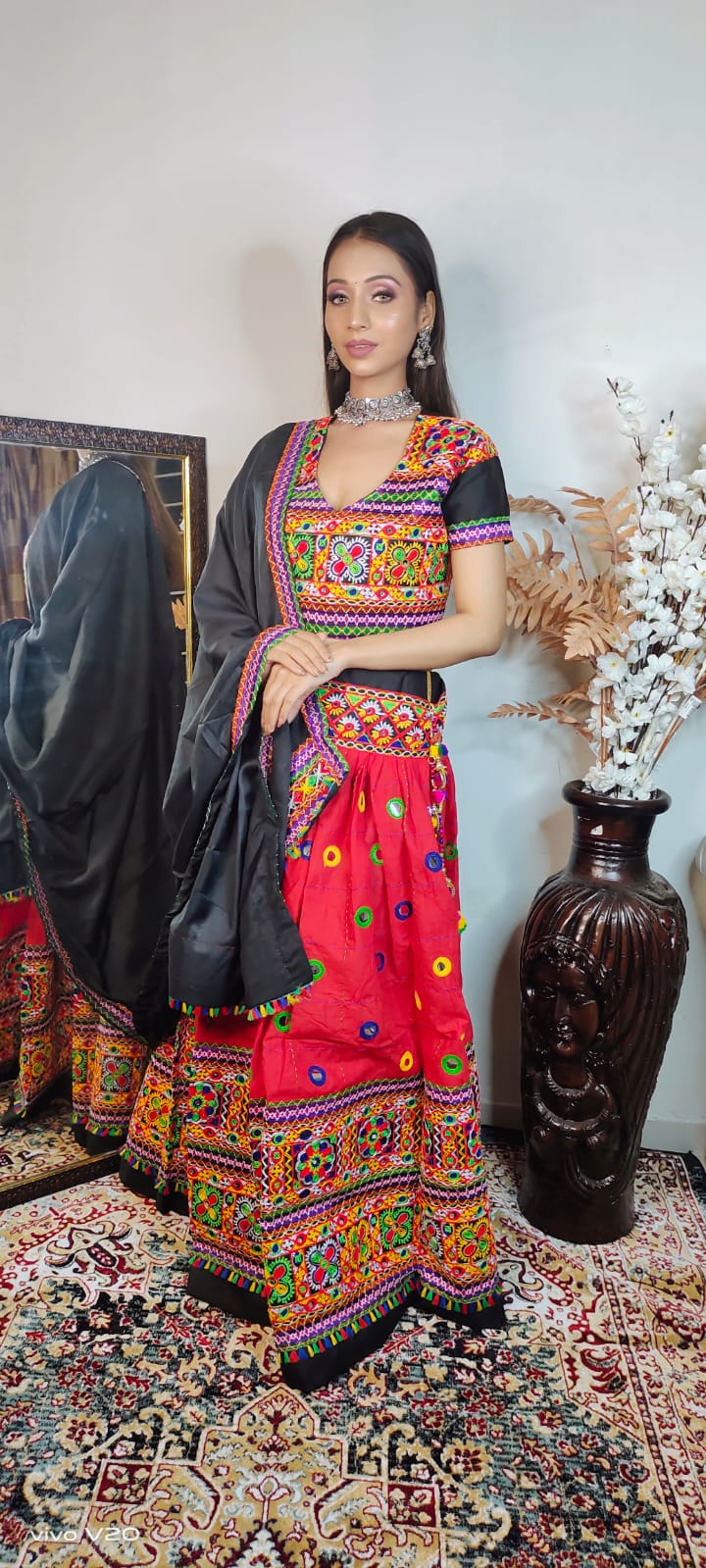 Cotton Embroidered Chaniya Choli in Berlin