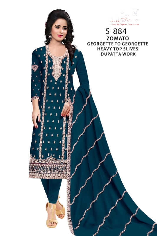 Georgette Heavy Slives Works Suit in Germany