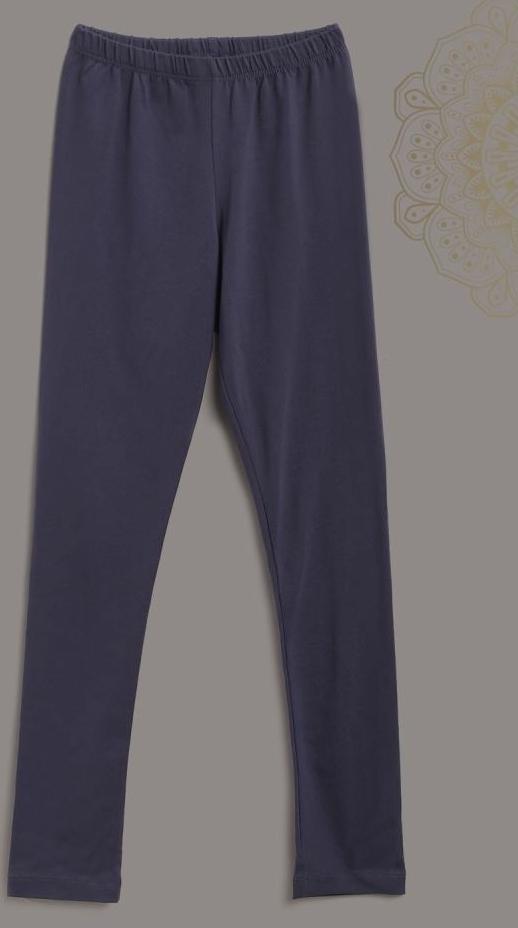 Girls Navy Blue Ethnic Motifs Embroidered Pure Cotton Kurta with Churidar & Dupatta in Berlin