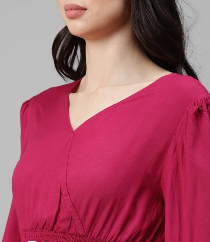 SOLID SMOCKED TIERED MAXI DRESS in Berlin