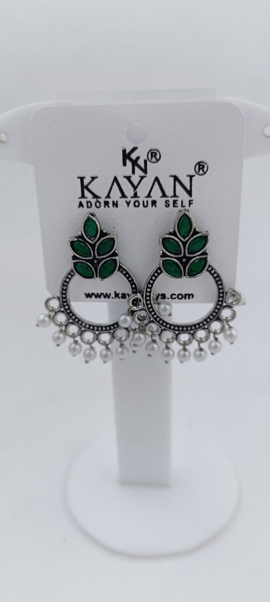 Oxidised Silver Ethnic Small Drop Earrings in Germany