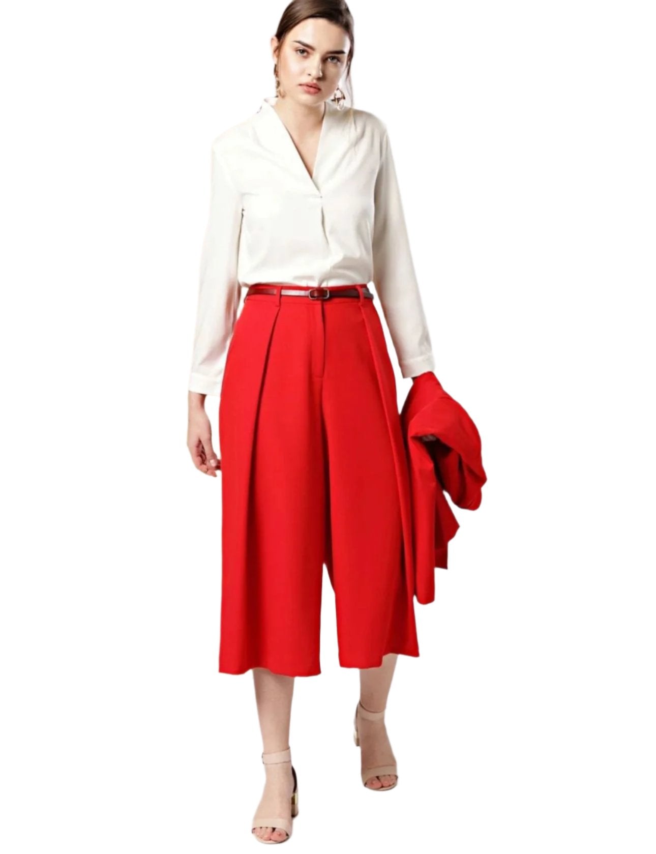 Casual Regular Sleeves Solid Women White Top in Berlin