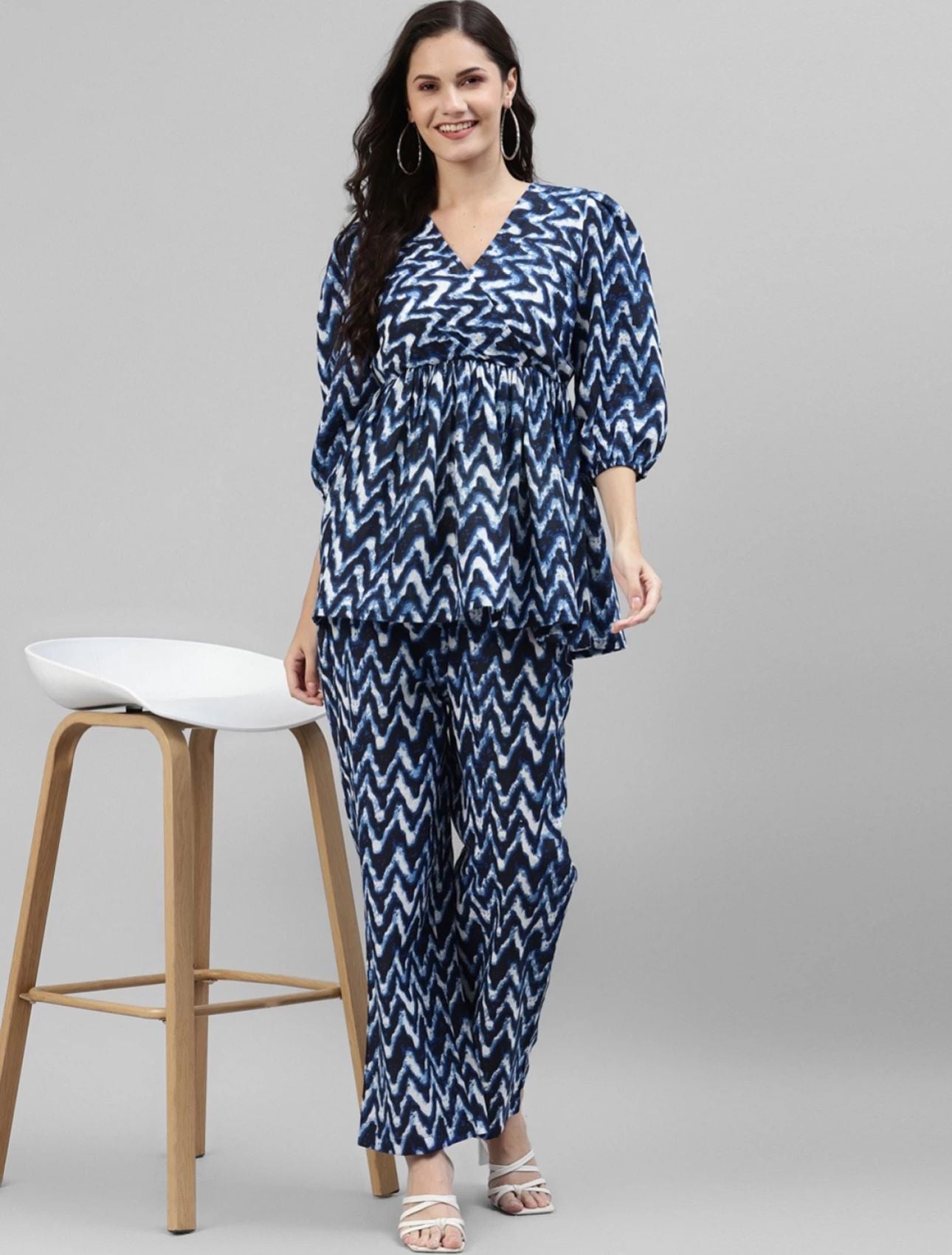 Women Co-Ord Set Chevron/Zig Zag Suit in Berlin