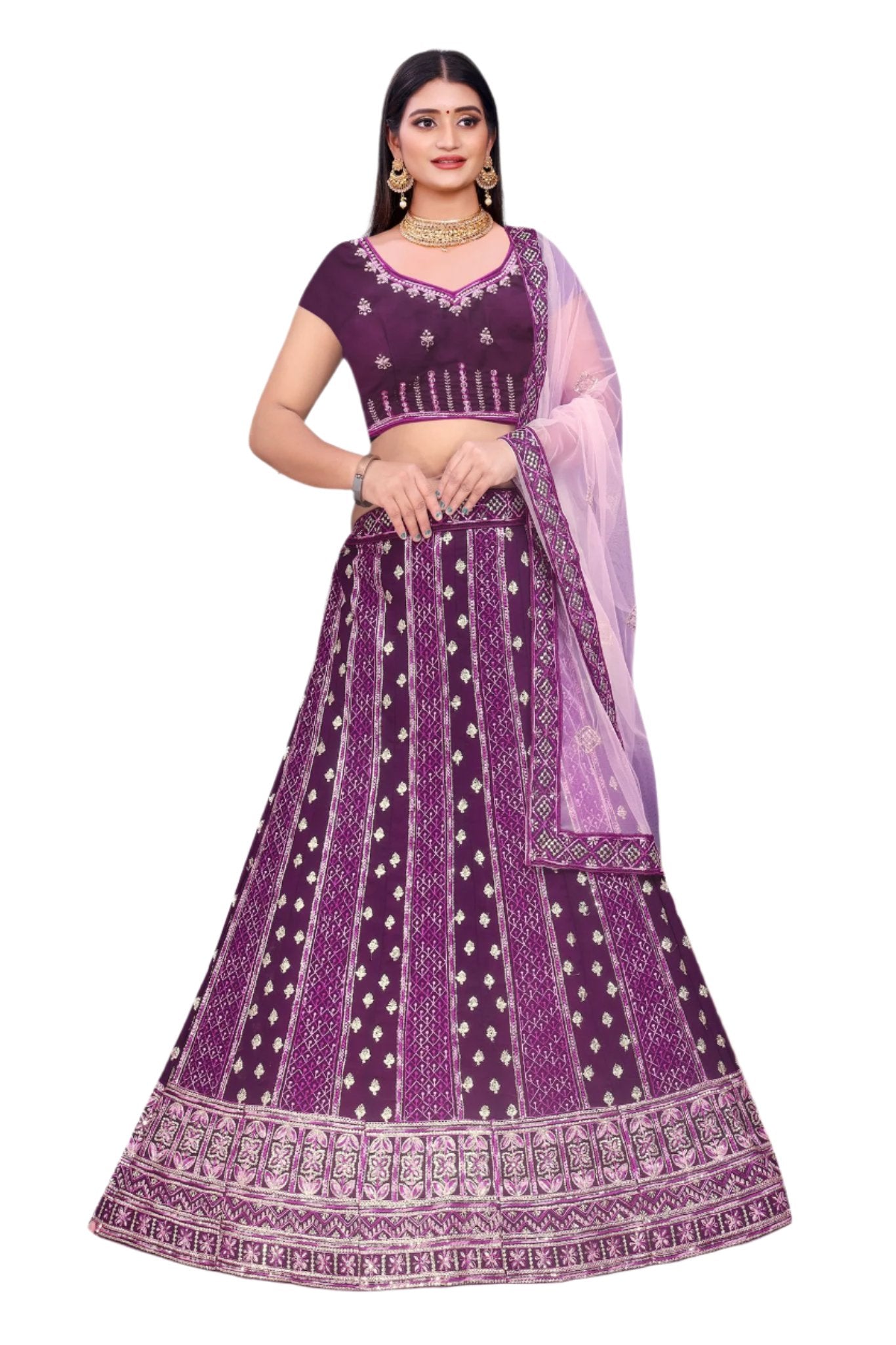 Embroided Ready to Wear Lehenga & Blouse With Dupatta in Germany