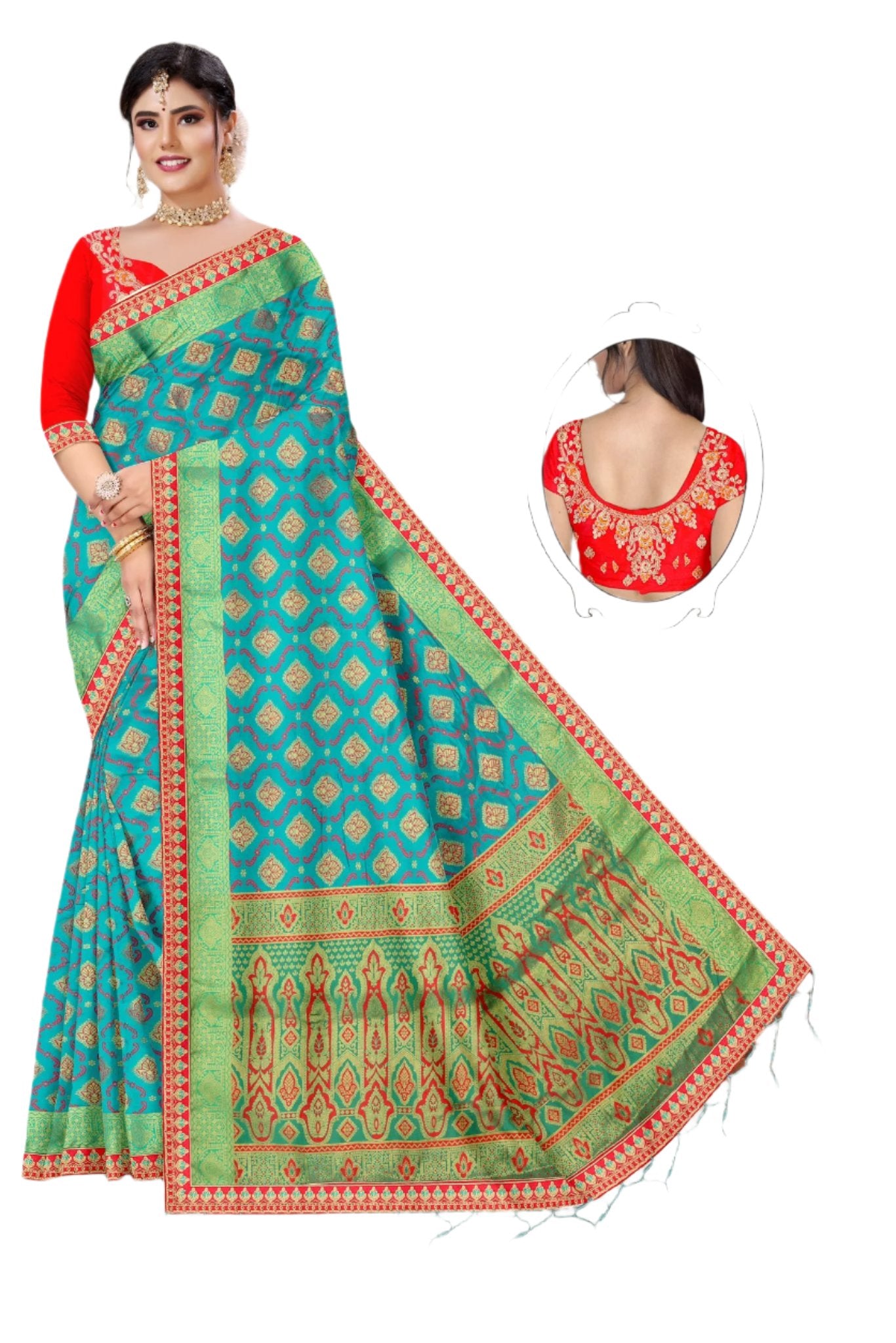 Woven Design Zari Art Silk Banarasi Saree in Berlin