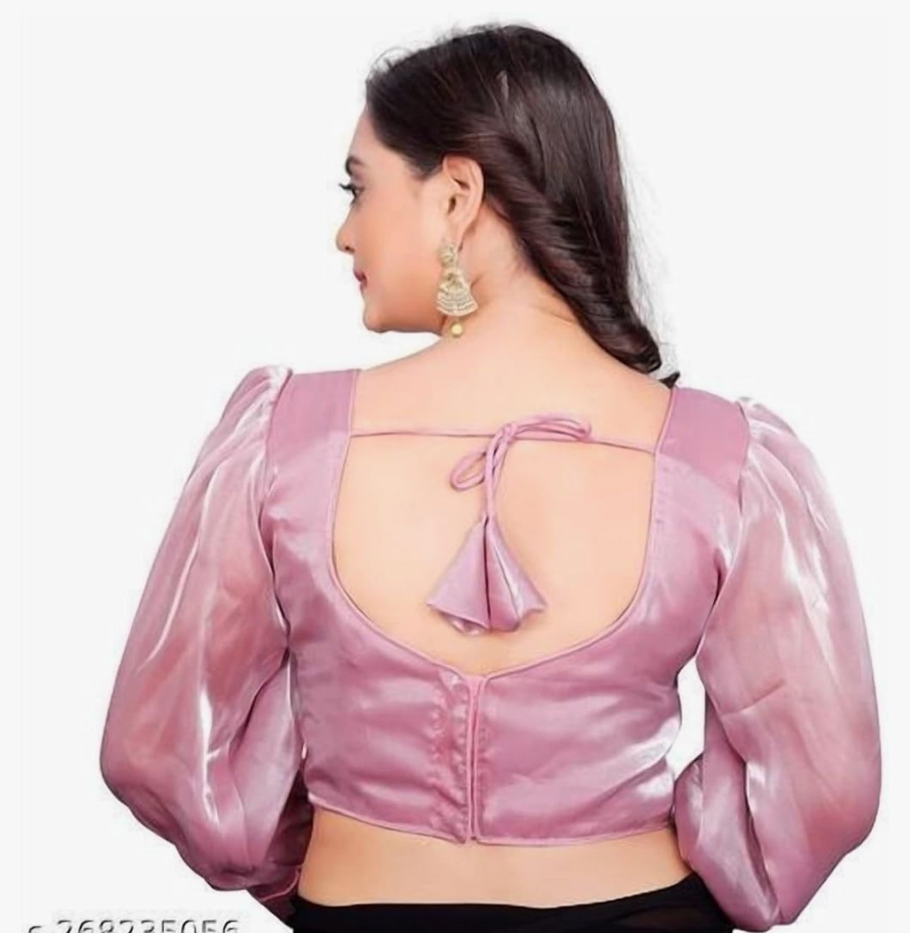 Organza Plain full Sleeves Readymade Blouse in Berlin