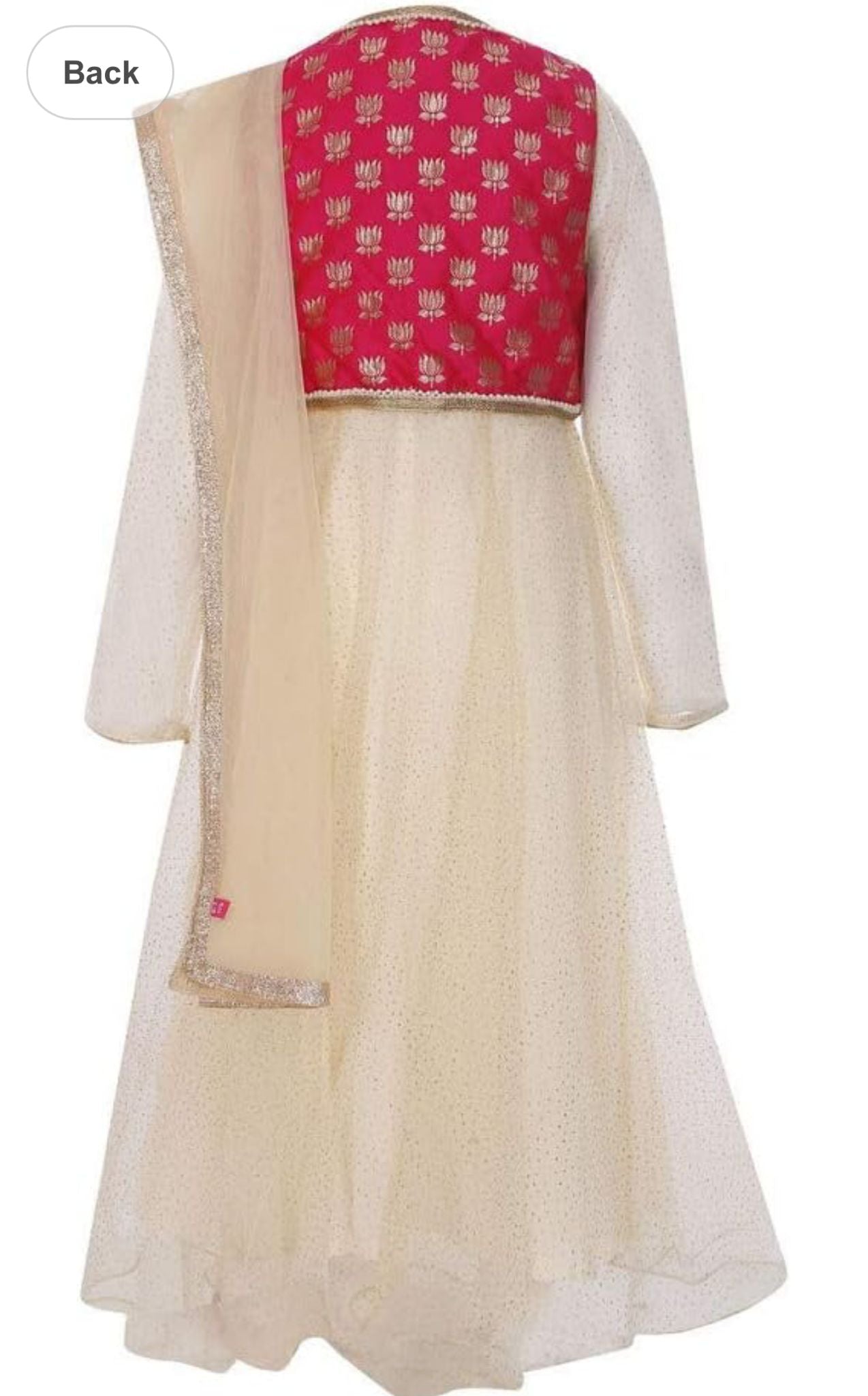 Pink And Beige Anarkali Viscose Suit Set in Berlin