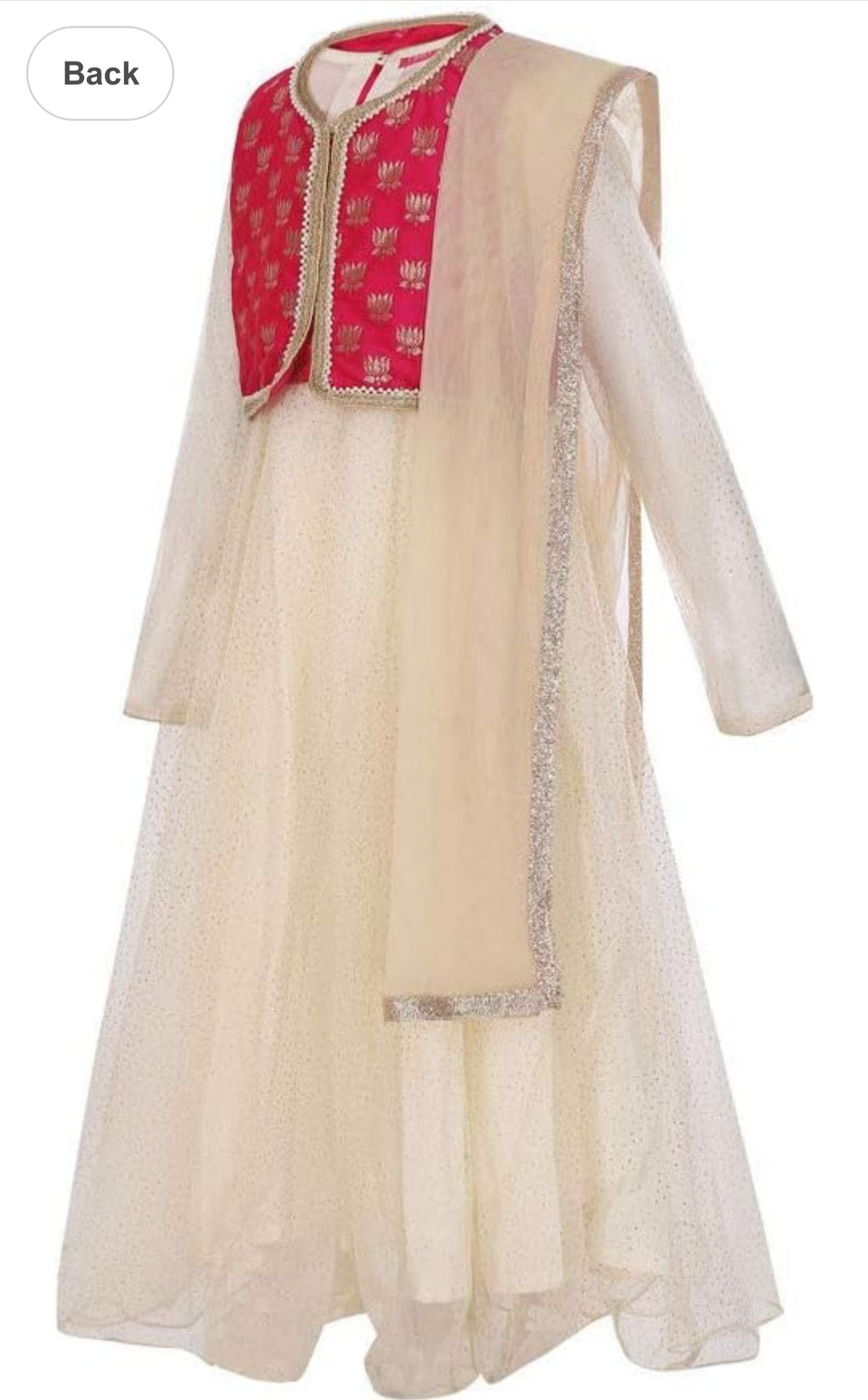 Pink And Beige Anarkali Viscose Suit Set in Berlin