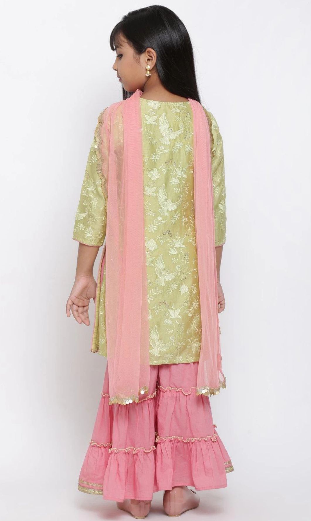 Embroidered Kurta, Churidar & Dupatta Set in Munich