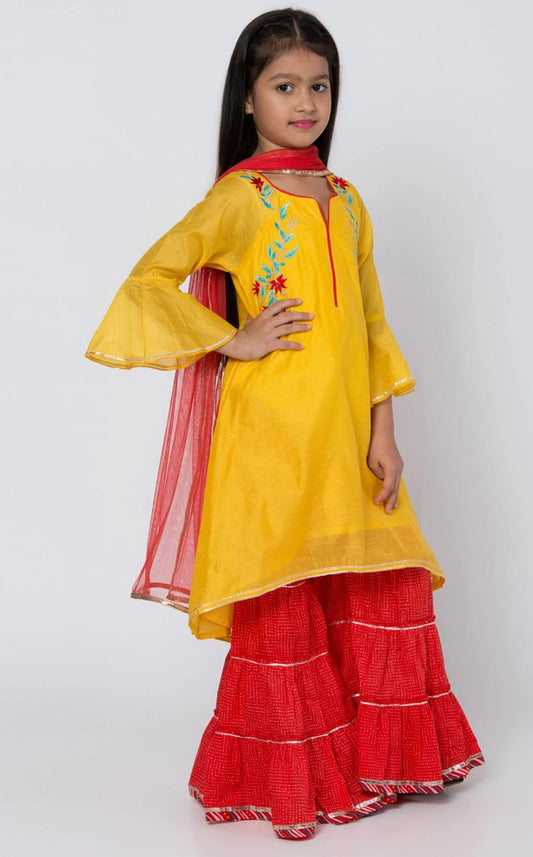 Girls Festive & Party Kurta and Palazzo Set in Munich