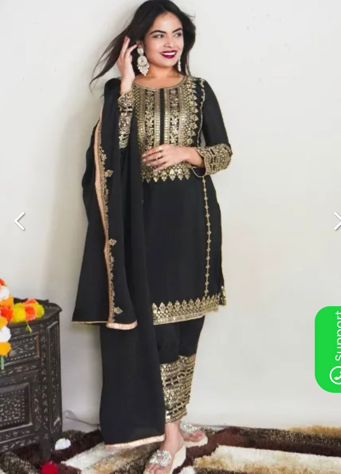 Elegant Pure Chinnon Silk Embroidery Pant Suit in Munich
