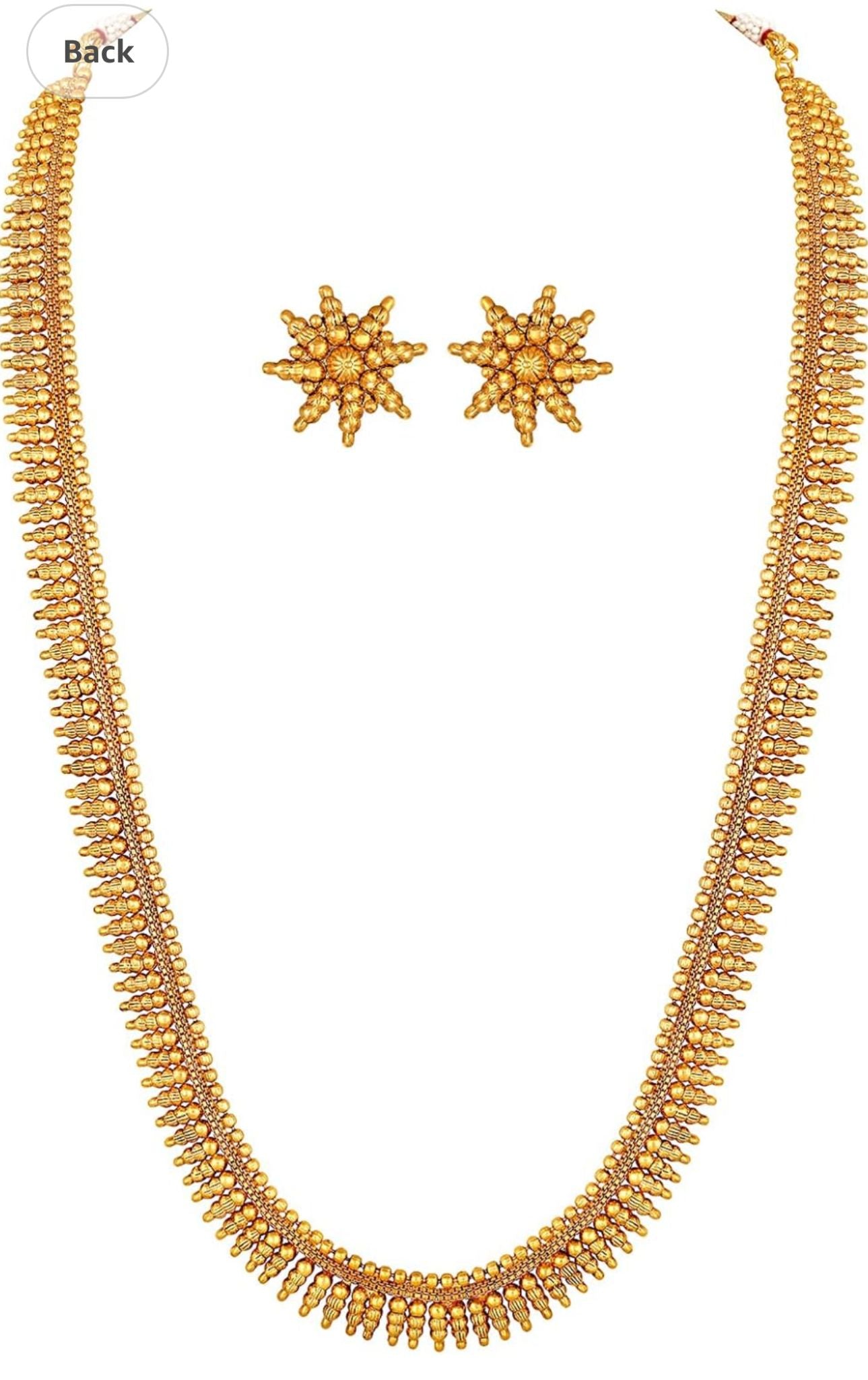 Gold Plated Maharani Haar Necklace with Earrings IN Germany