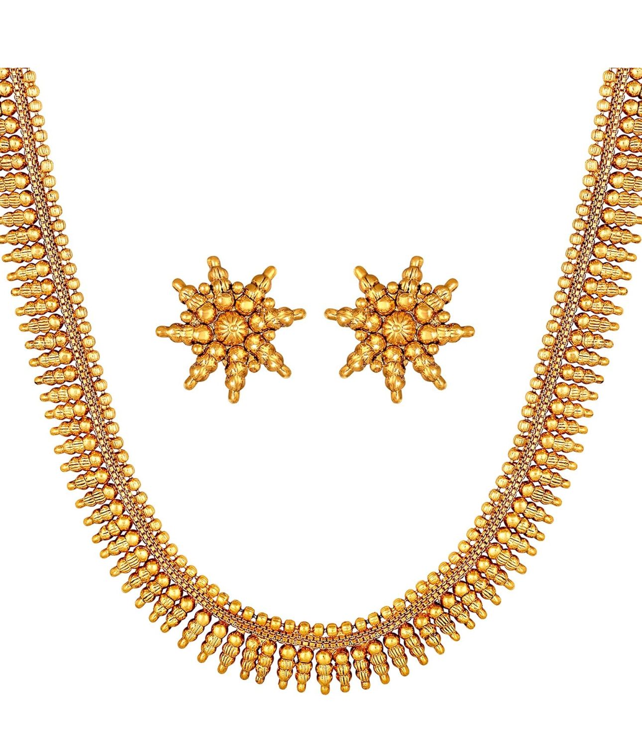 Gold Plated Maharani Haar Necklace with Earrings IN Germany