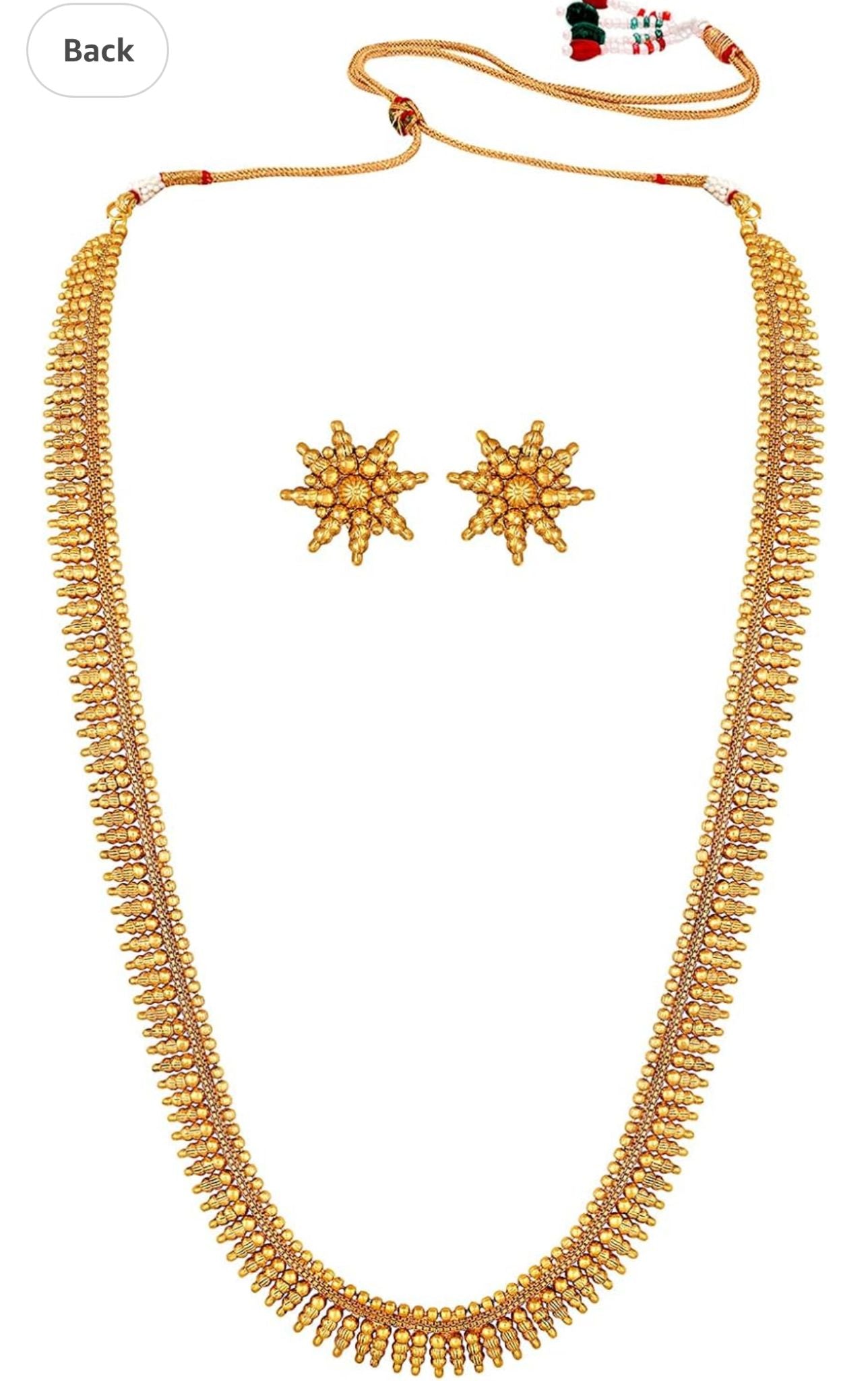 Gold Plated Maharani Haar Necklace with Earrings IN Germany