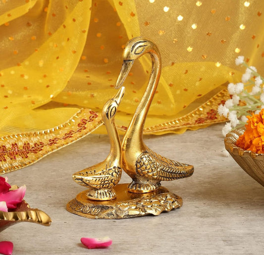 Swan Pair Showpiece - Pair of Kissing Duck - Neha Couture Indian Fashion