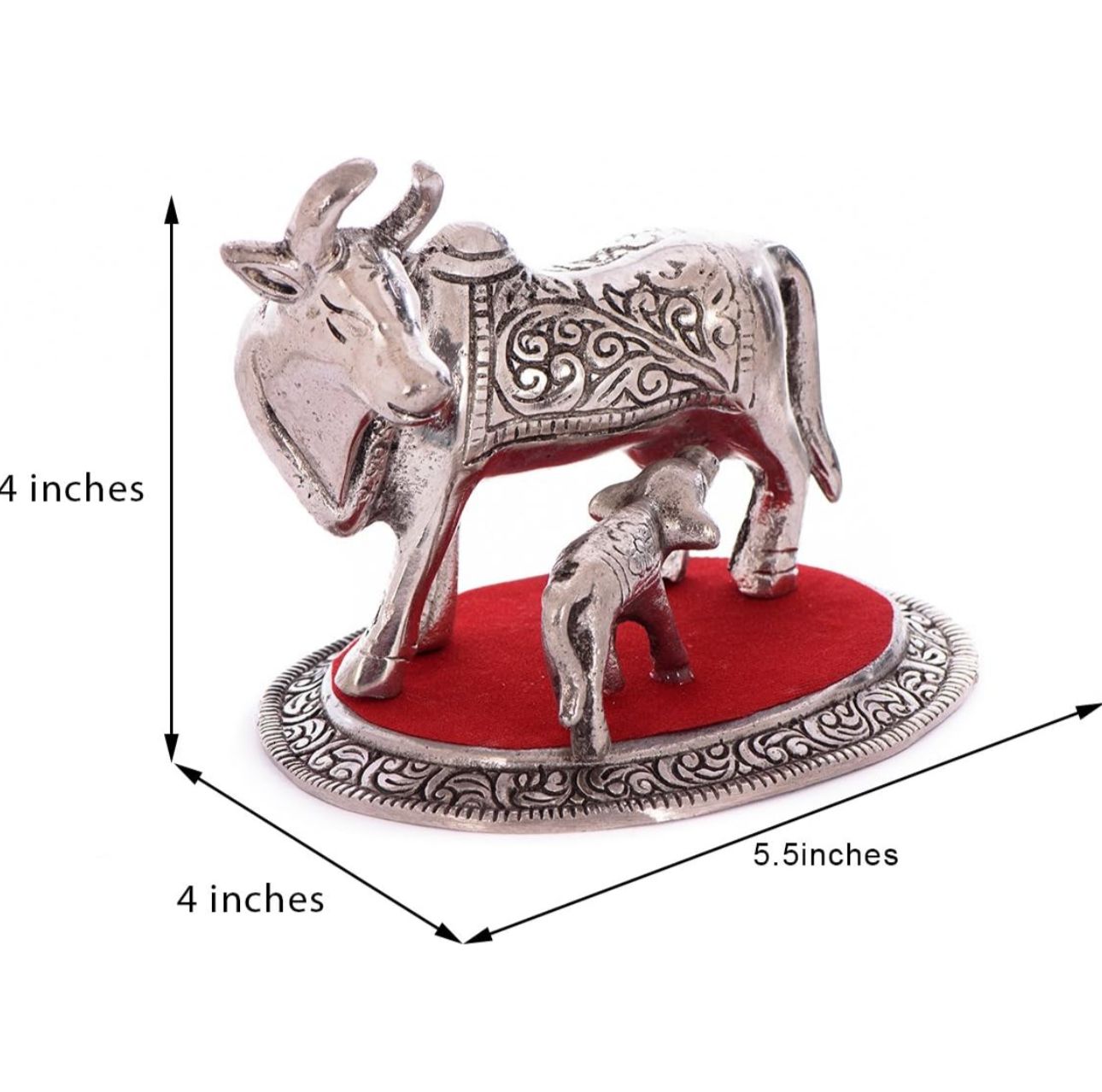 White Metal Cow and Calf in Munich