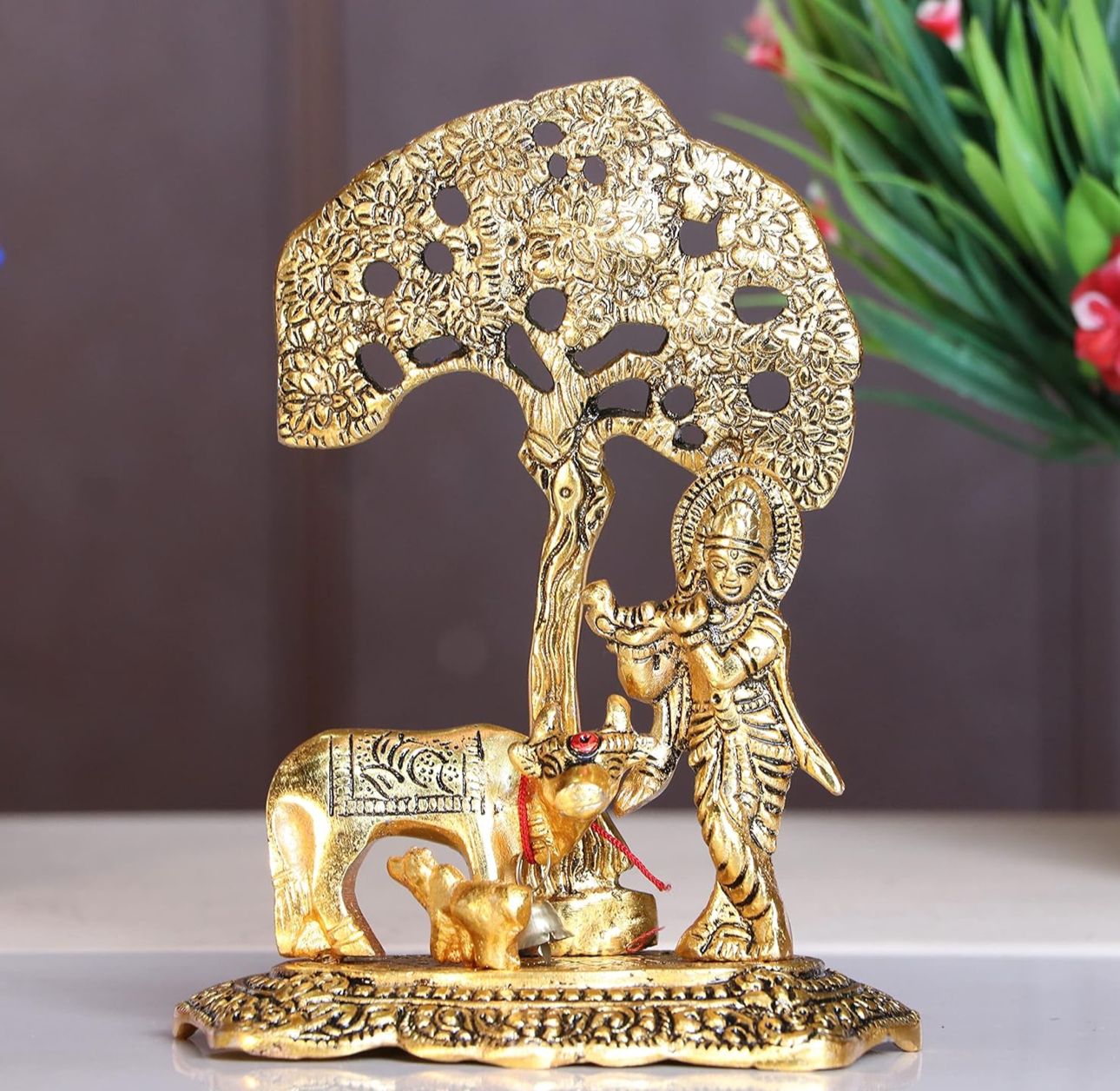 Home Decor & Gifts Metal Krishna With Cow in Munich